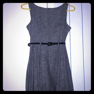 Planet Gold Grey belted A line party dress